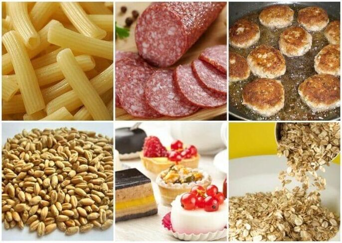 pārtikas produkti un ēdieni bezglutēna diētai